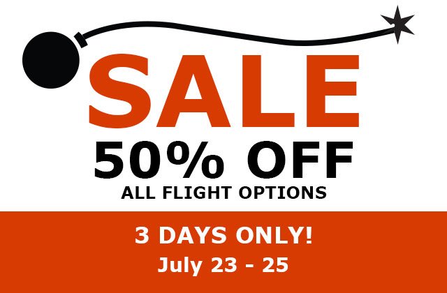 explosivewaters's tweet image. We're having a BIG SALE! 3 days only. 50% off all flight options July 23 - 25! Book your adventure now!  explosivewatersports.com
