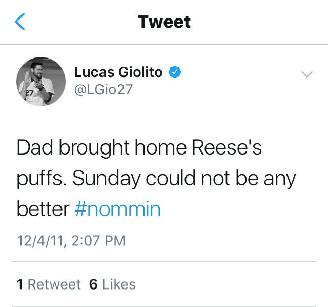 ChiSoxFanMike's tweet photo. Some players have racist and offensive old tweets and then there's Lucas Giolito. 😂 https://t.co/tLhoLdNR1N