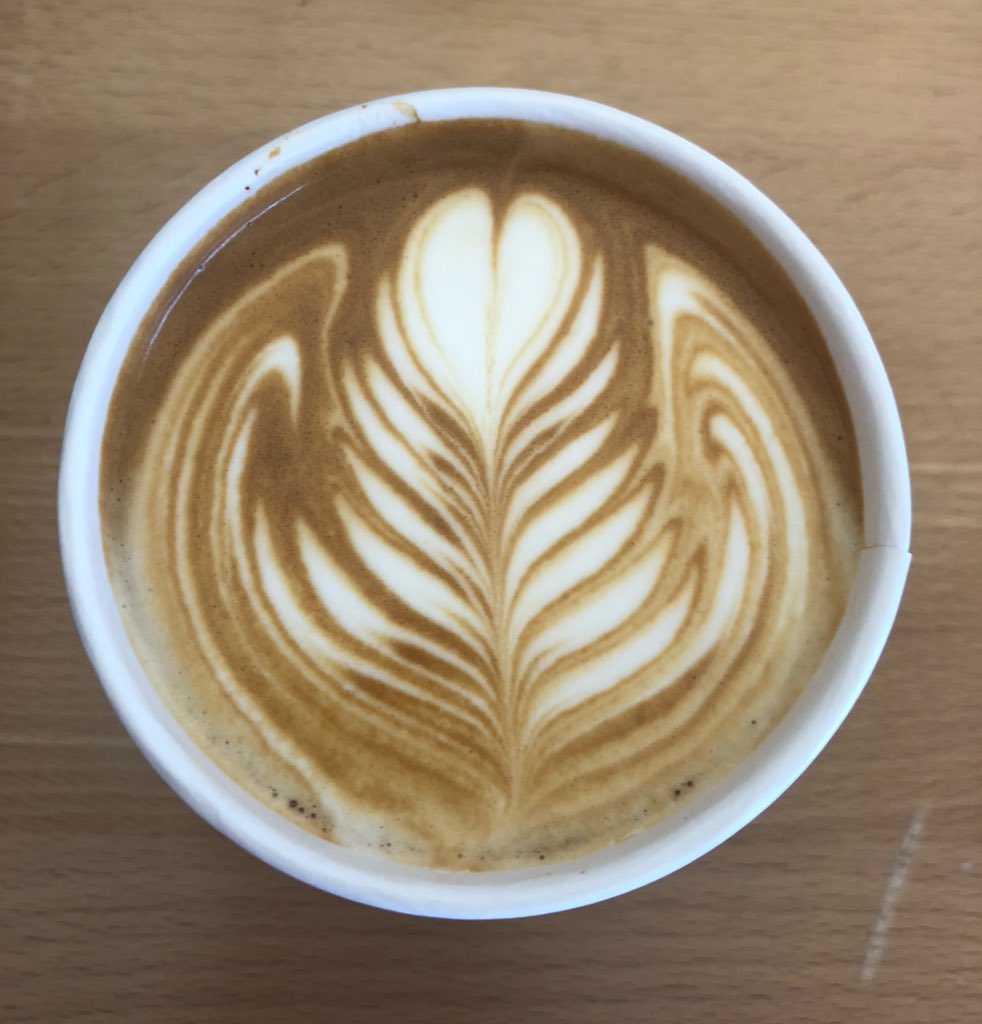 Loooved that <a href="/MindtheProduct/">Mind the Product</a> had “good coffee” (as @appcues called it) by @hedgecoffee at the conference yesterday! 💗☕️🤗 
#vanillalatte #poweredbycoffee #mtpcon
#productmanagement #productconference #conference #coffee #latte #goodcoffee #winning #mindtheproduct #hedgecoffee