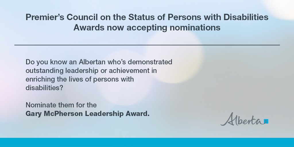Outstanding leadership in our disability community deserves recognition. Nominate someone for an award. bit.ly/2JNc4EA