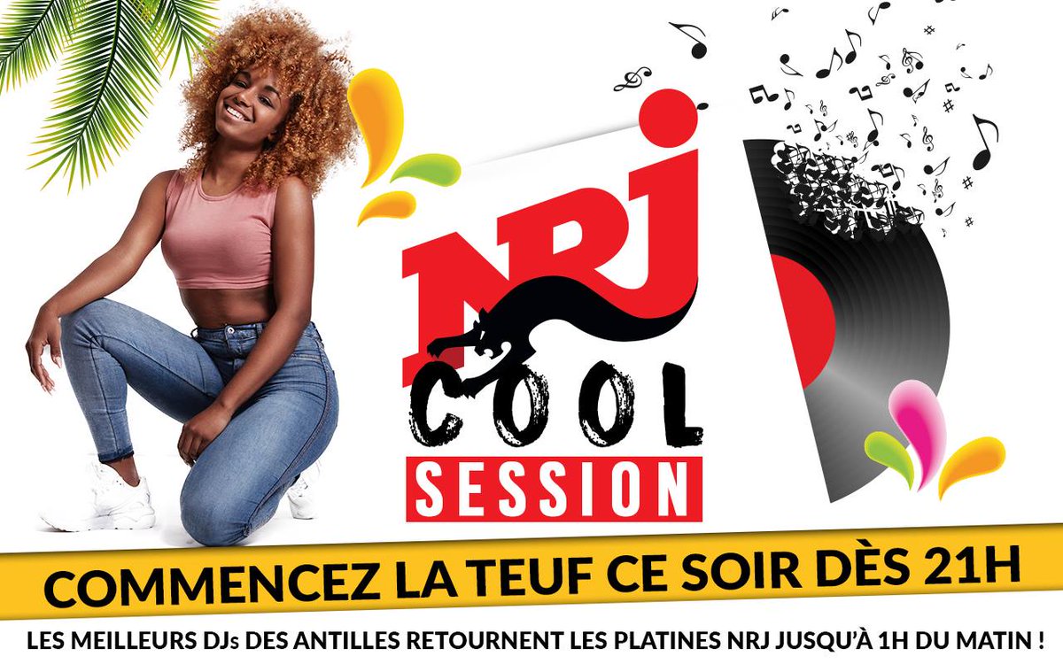 NRJAntilles's tweet photo. 🔥🔥🔥 NRJ COOL SESSION CE SOIR SUR NRJ ANTILLES ! Tes DJs préférés viennent mettre le feu dans ta radio tous les soirs du lundi au vendredi de 21H à 1H du matin 🔥🔥🔥🔥 !!
NRJ ANTILLES - HIT MUSIC AND MIX ONLY ‼️
#guadeloupe #martinique #coolsession https://t.co/naS8SFnQPy