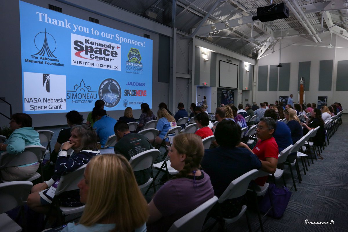 goforSPACE's tweet photo. The first annual Space Port Area Conference for Educators was out of this world!Thank you to all of our sponsors who made this conference a success! @amfcse @NASA_NSGC @simoneauPhoto @ExploreSpaceKSC @ISS_STEM @JacobsConnects @SpaceTrek_KSC @SpaceNews_Inc   @NASA_NSGC #GoforSPACE https://t.co/Za1RLZYssH