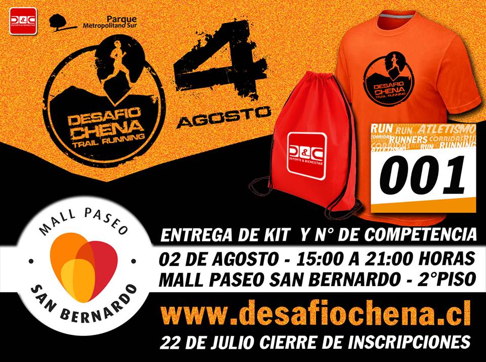 CorredorProm's tweet photo. [CHI 🇨🇱] ¡No lo olvides! Hasta el 22 de julio estarán abiertas las inscripciones para una nueva edición del #DesafíoChena Trail Running.
Organiza Sport and Wellnes Club. Produce @dyc_ltda.
►https://t.co/WNb4XSJ4kp https://t.co/LvB68InBJe