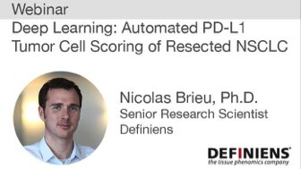 Register for #webinar by Dr. Nicolas Brieu about automating PD-L1 scoring using deep learning to identify PD-L1 status in #tumor cell regions of resected #NSCLC. hubs.ly/H0cZry-0