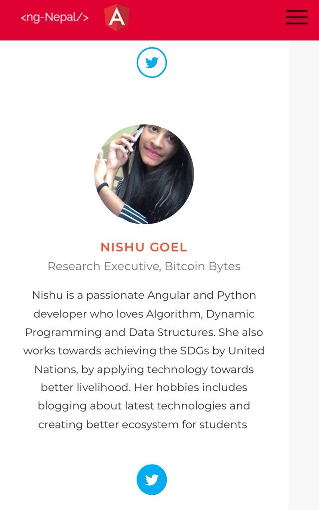 TheNishuGoel's tweet image. This Saturday, I will be speaking in Kathmandu, Nepal on 'Custom Directives in Angular' 
Attend my session from 2:30 to 3:00 PM to understand how to create your own attribute directives. 
#angular #angulario #ngconference #ngnepal