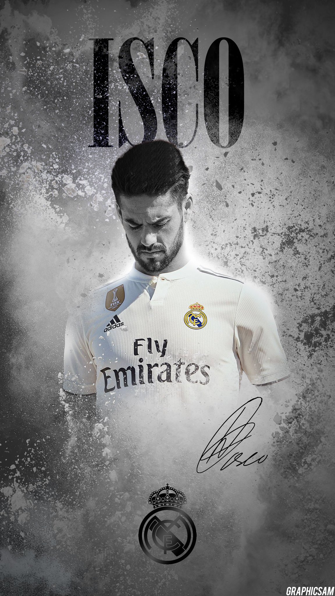 GraphicSam on Twitter: "#isco x #RealMadrid 2018/2019 Phone Wallpaper. Likes and retweets ...
