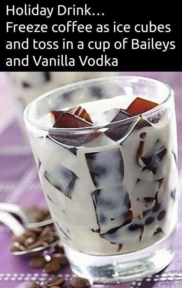 MerTailParty's tweet image. Just Pinned to Party Ideas and entertaining : Coffee ice cubes, Bailey's, vanilla vodka                                                                                                                                                                       … ift.tt/2NZ0Rzi