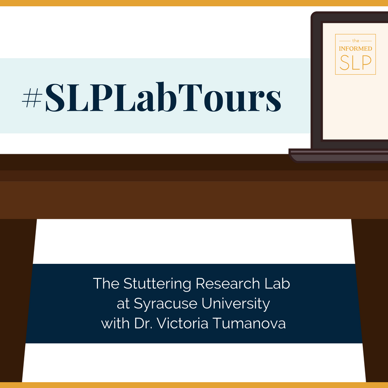 TheInformedSLP's tweet photo. Interested in seeing inside some speech–language research labs? Look no further, we have you covered! Check out this #slplabtour from Dr. Victoria Tumanova, of the Stuttering Research Lab at Syracuse University: https://t.co/IMW3CBmfIl https://t.co/R35s2BDVgw
