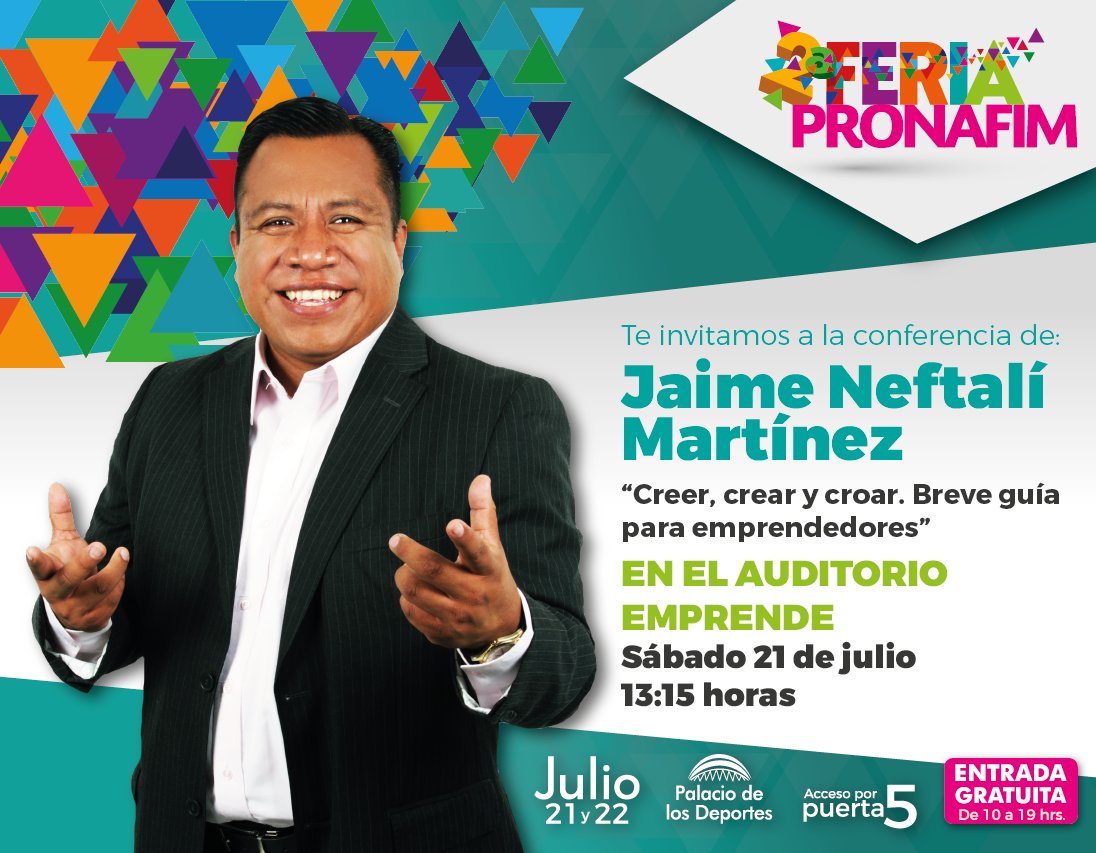 TKpacita's tweet photo. Conferencia Creer, Crear y Croar, Breve guía para emprendedores. Próximo sábado 21 en el Palacio de los Deportes. @neftalimtz https://t.co/3qLSC6fhOq