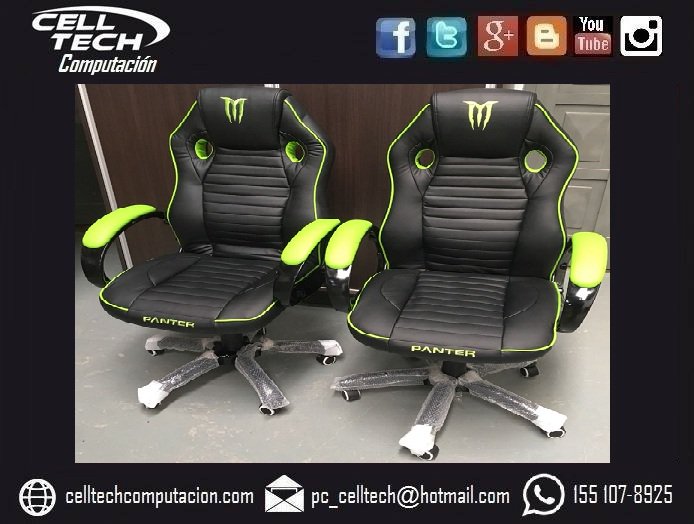 Nuevo ingreso Sillon Gamer Monster Panter Xbox,Play,PC,Gaming OFERTA!!! $6199 Hasta Agotar Stock
Tapizada en ecocuero. Basculante y giratoria, con regulador de altura y ruedas de alta durabilidad.
Medidas: 68×68 x 117/127 cm
Medidas de la caja: 79 x 30 x 65 cm