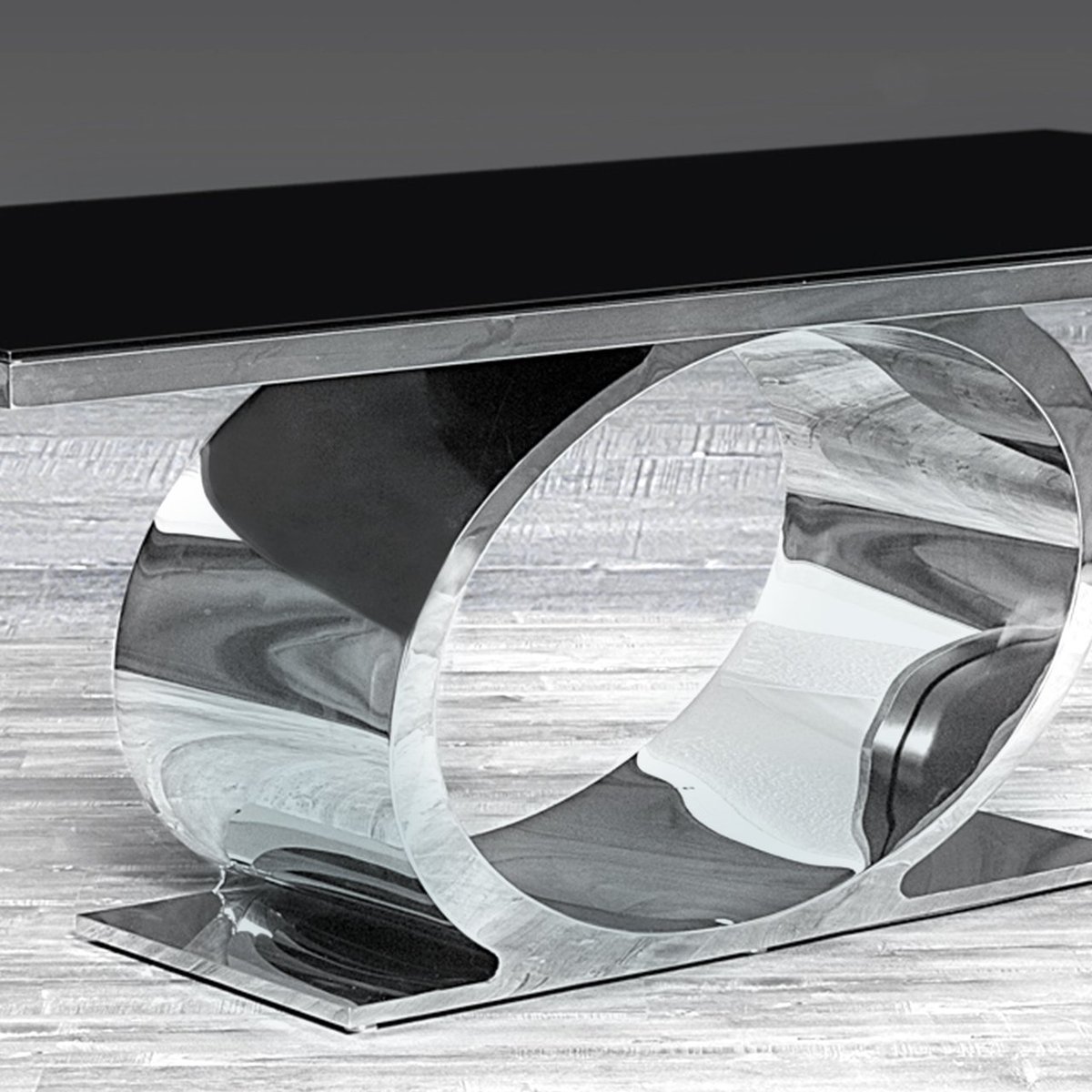 AllaModaDesign's tweet image. How gorgeous is this coffee table? The Onyx Luxury Collection offers Coffee Table with a silver polished stainless-steel base and matching frame with a beveled 12mm black glass top.