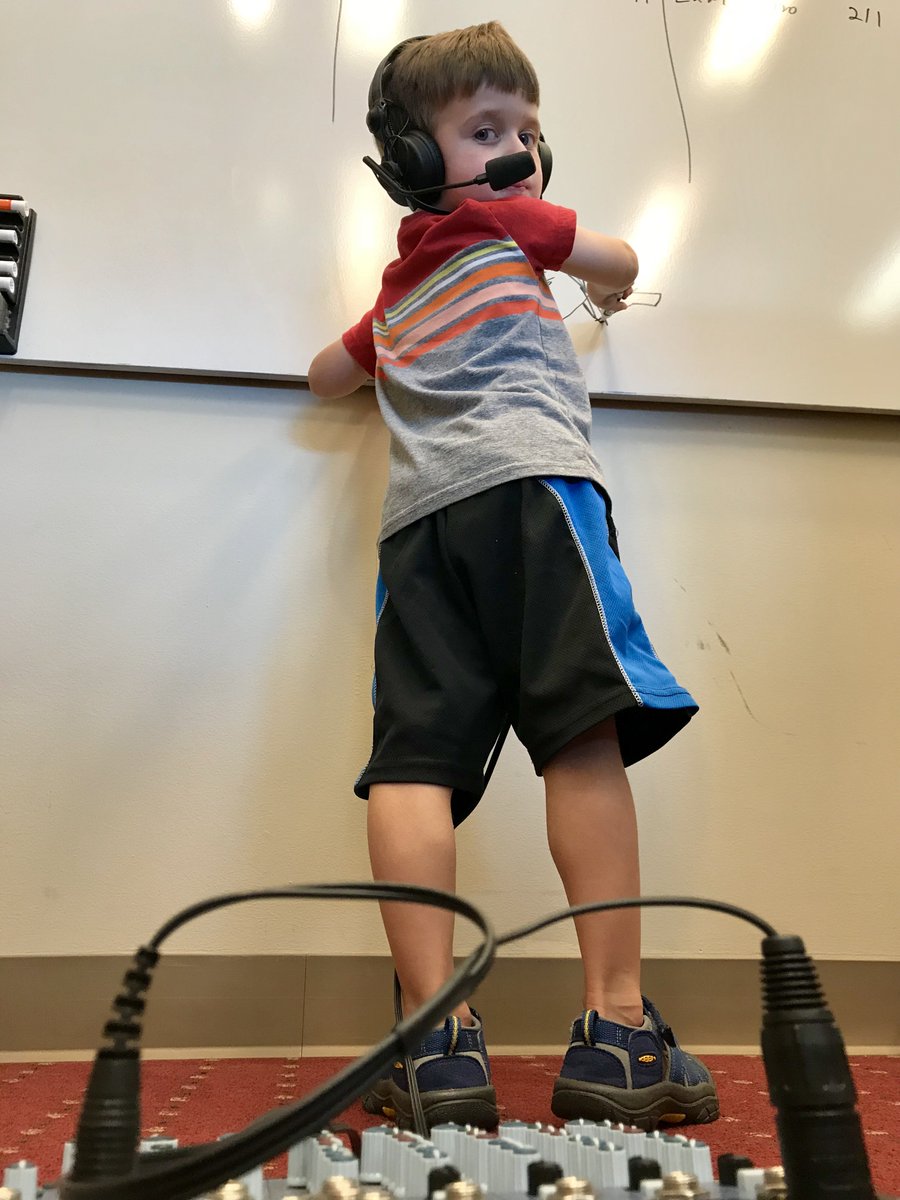 imryh's tweet photo. Tomorrow - Game-day technical setup training begins for the new interns. Today - Mini "interns" stop by to test the gear, review the signal workflows, and provide their important feedback on our plans for the year. #tinyexperts https://t.co/GwCQm1SCWw