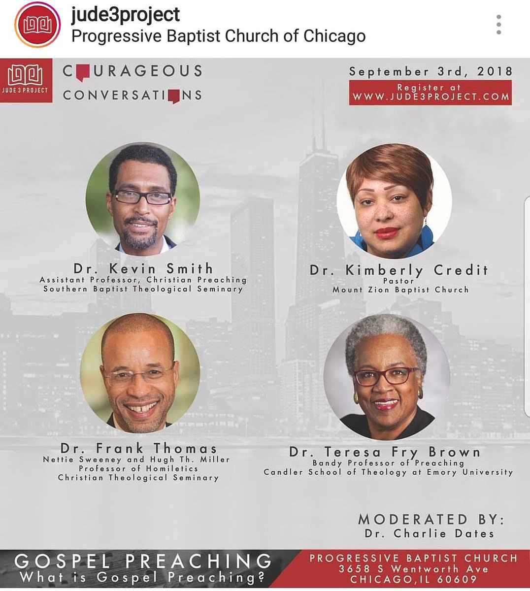 I am so proud of President Lisa Fields. Pray now for this one day conference and make plans to attend. Everyone has a cousin in ChiTown somewhere that they can stay with 😂.  

Spend your Labor Day in the company of brilliant theologians and practitioners.