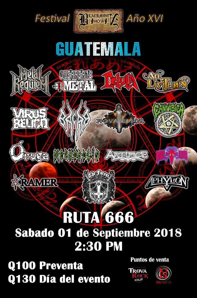 virusbelico's tweet photo. 1 de Septiembre en Ruta 666 junto a bandas nacionales, celebrando los 16 años de Black Moon Shows, los esperamos! https://t.co/lksgiHUz55