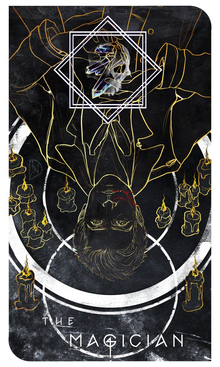 dizinky's tweet image. 「   ☩   △   ⌈   ⊙  ☩    」

Picked the linework of four of my #Constantine art pieces that were quite dark tarot card-esque and turned them into these graphic cards.