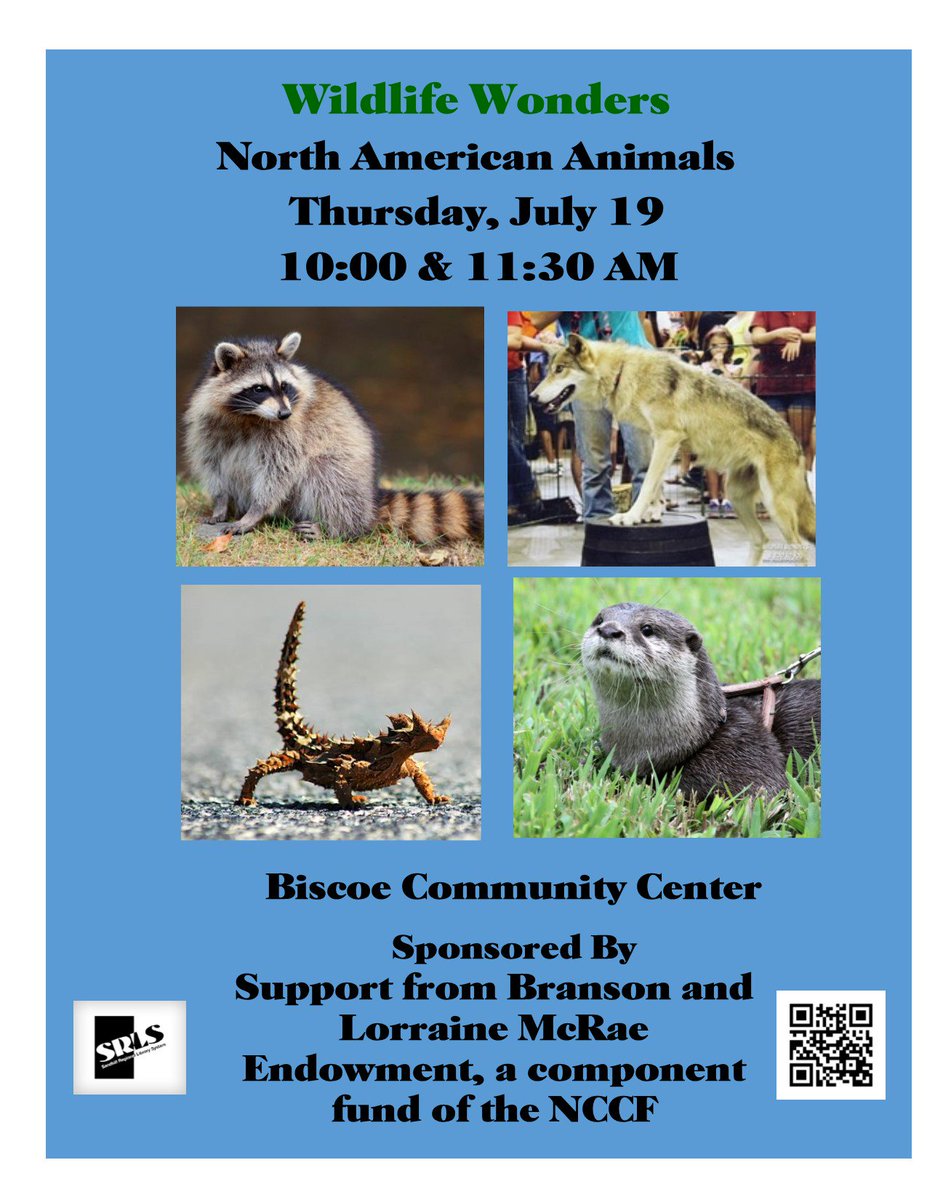 mcpl1965's tweet photo. Tomorrow!  Two programs presented by Tom Bennett from the @northgeorgiazoo @townofbiscoe #montgomerycountypubliclibraries #allenlibrary #montgomerycountync #sandhillregionallibrary @HokeLibrary @HBALibrary #publiclibrariesareawesome #publiclibrariesrock https://t.co/7LW2pkLVe8