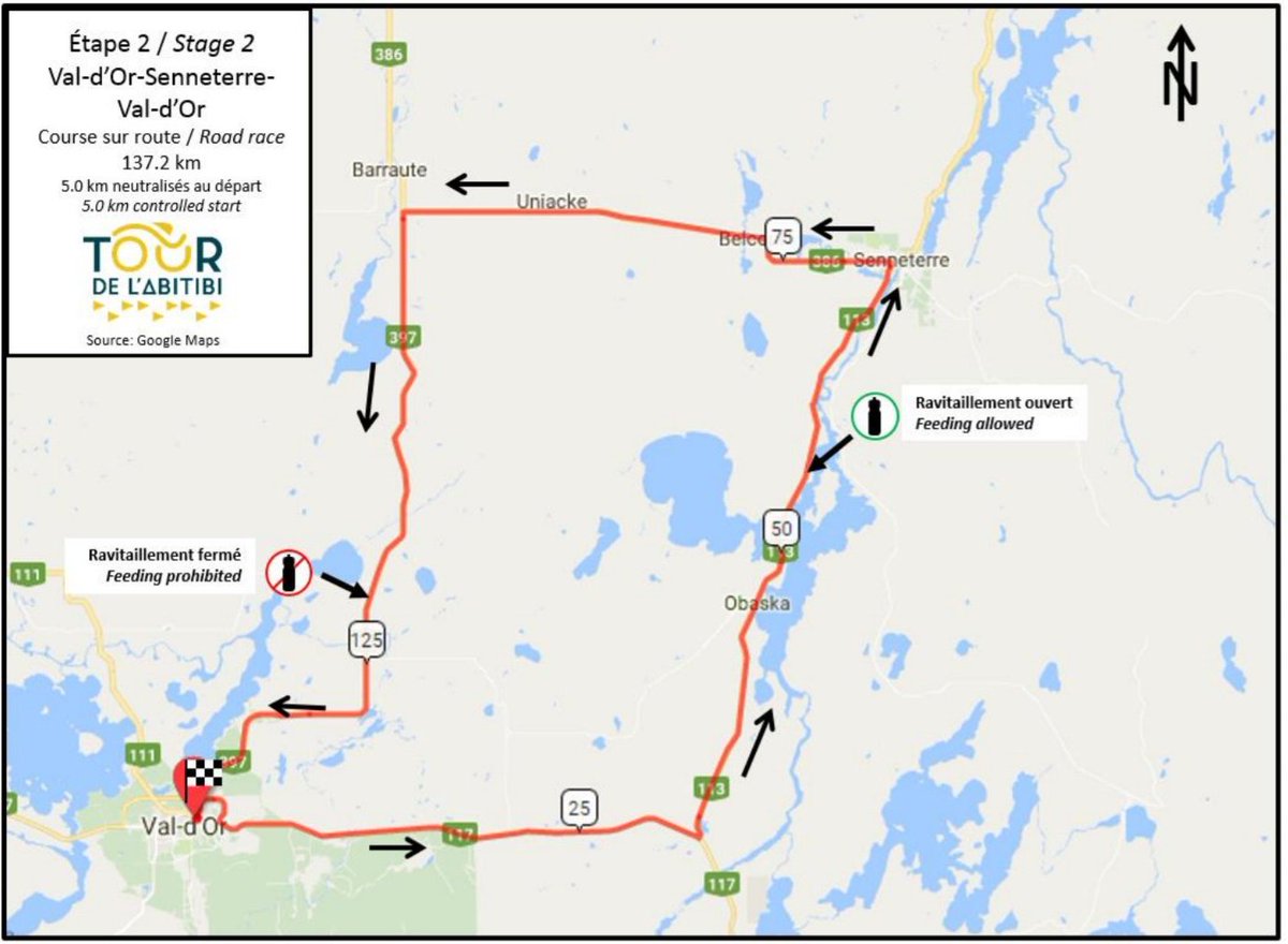 Stage 2 of <a href="/TourAbitibi/">Tour de l'Abitibi</a> today. The longest stage of the tour at 137.2km. Les boys are feeling strong and confident!
#sendit #TourAbitibi
