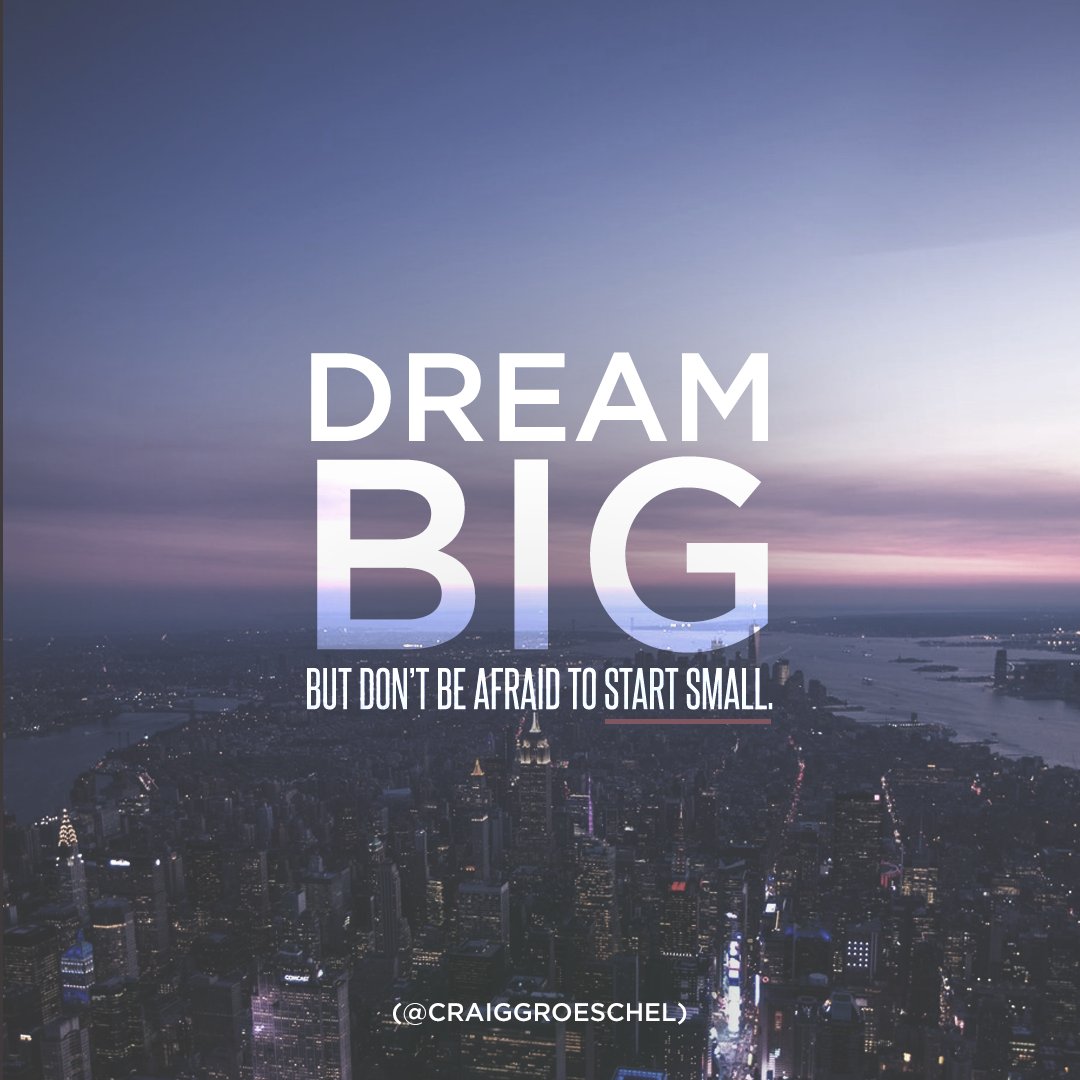 craiggroeschel's tweet photo. #DailyReminder:
Never insult God with small dreams and safe living!

"Now to him who is able to do immeasurably more than all we ask or imagine, according to his power that is at work within us..." - Ephesians 3:20 https://t.co/hx1hTLihUL