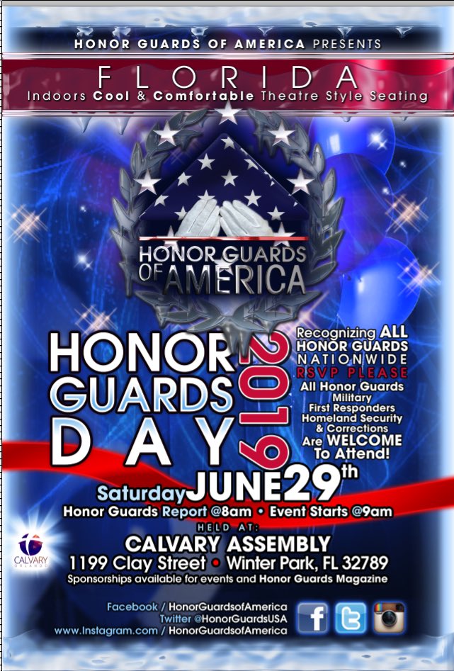 #honorguardsofamerica🇺🇸 Remember our fallen Please mark your calendars 📆 We’re recognizing all honor guards next year for Honor Guards Day event in Orlando Florida. Orlando Police Department Honor Guard team will host the event. #honorguardslife
