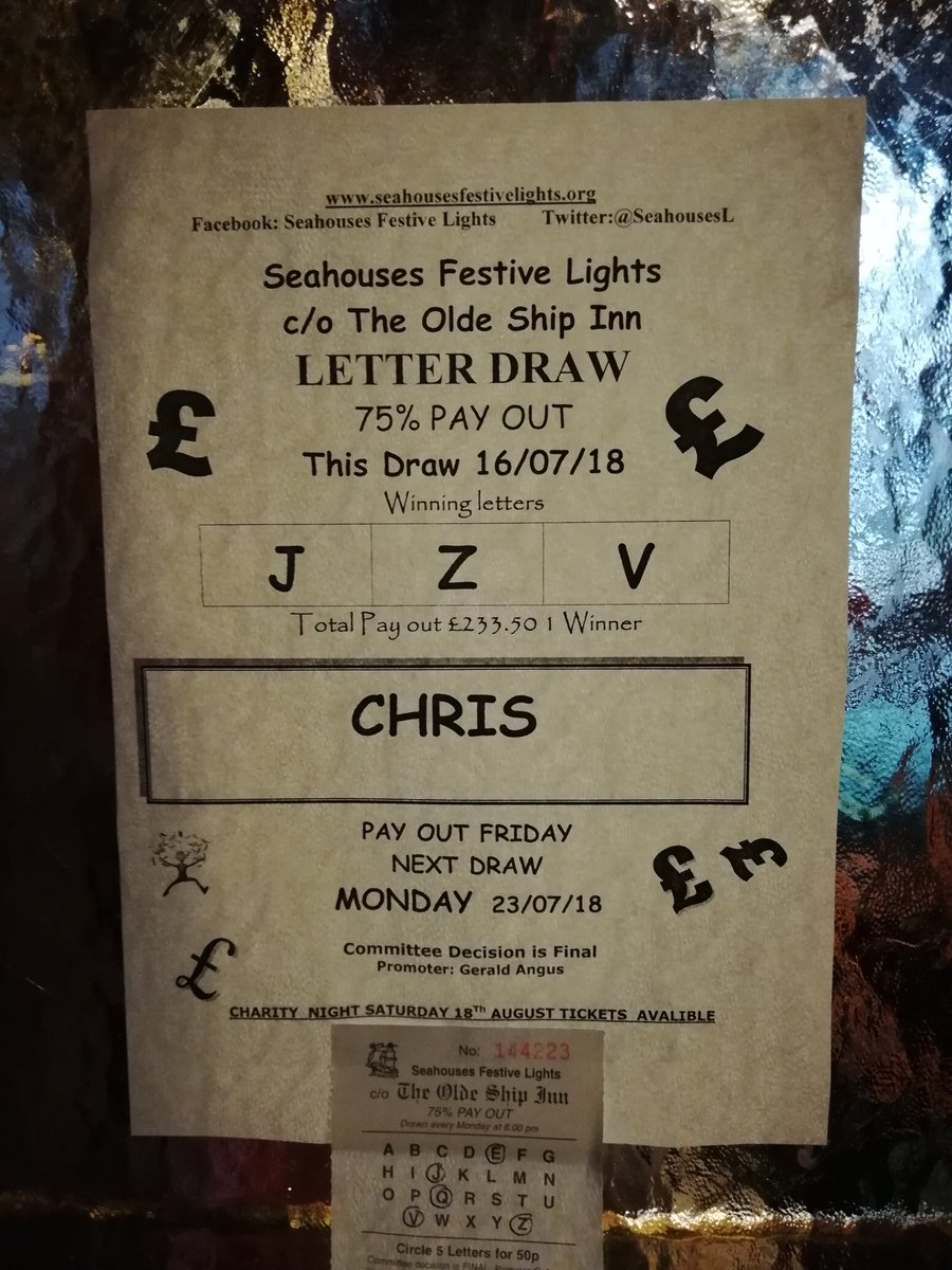 SeahousesL's tweet photo. Sorry for the late post, here is this week's result, 1 winner with the letters of JVZ well done Chris! https://t.co/oNwLn8QxmY