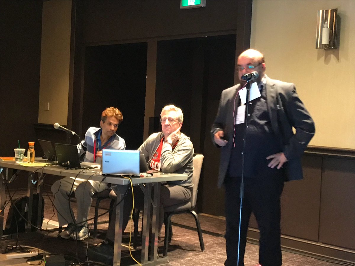 5g_ex's tweet photo. Prof. Galis presenting network slicing topics (some of them very related to 5GEx) during NFVRG session at the @ietf meeting in Montreal #ietf102 https://t.co/usNEMgmBcb
