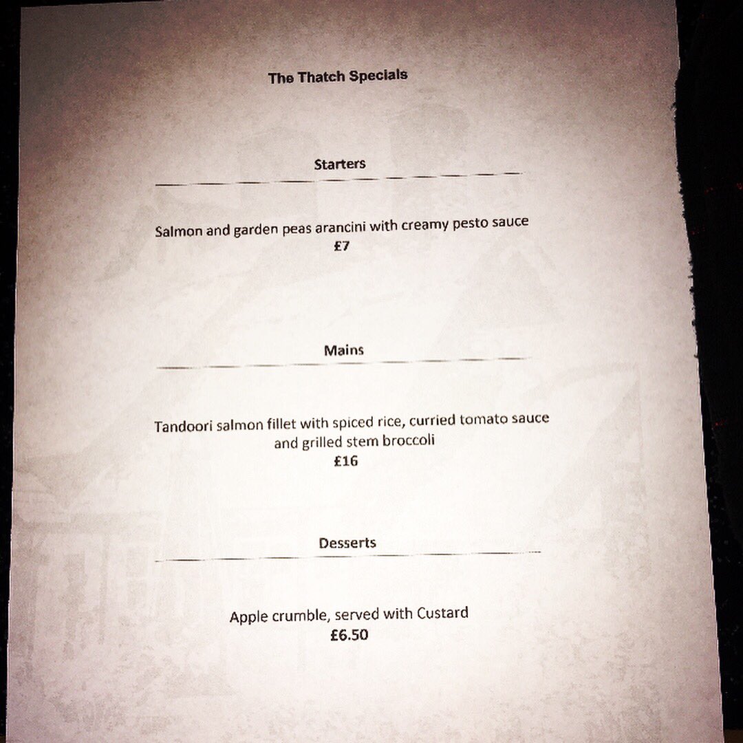 thatchnantwich's tweet photo. Our super yummy specials menu! #thethatch #cheshire #nantwich #specialsmenu #foodanddrink #eatout #eatoutcheshire https://t.co/f2Q59kGvC7