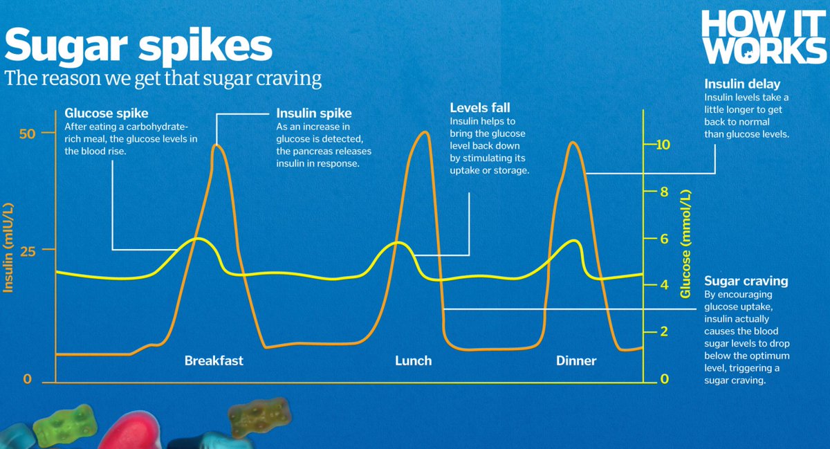 Eyeing that donut as afternoon coffee break draws near? Understand your sugar cravings so you can ditch them. Beat the cravings by consuming more proteins and complex carbs (like peanut butter on whole wheat toast) as healthy snacks between meals. #KrushWarOnSugar