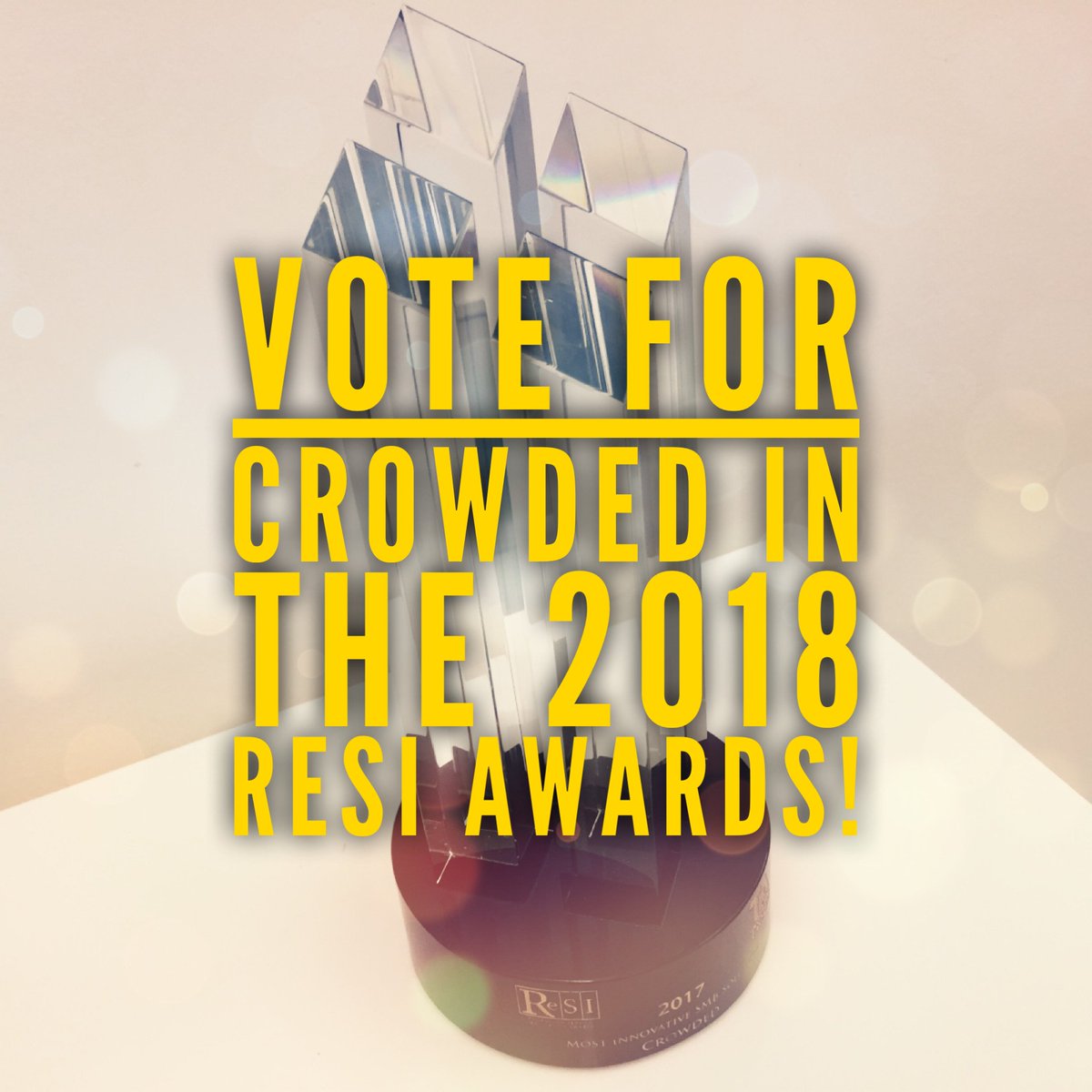 AutomatedHiring's tweet photo. Please Vote for Crowded in the 2018 ReSi Awards! https://t.co/y1FvfizISN https://t.co/Qf8QWXYxZG