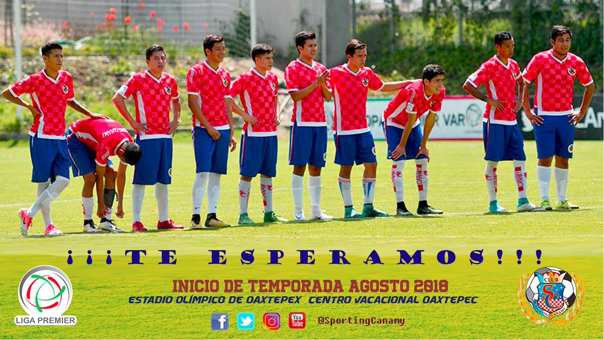 ¡Te invitamos a nuestro inicio de temporada de Segunda División Profesional "Liga Premier!

¡Para que juntos gritemos "Fuerza Canamy" y "Somos Guerreros"

#FuerzaCanamy #SomosGuerreros #LigaPremier

<a href="/LigaPremier_FMF/">Liga Premier FMF</a> <a href="/SportingCanamy/">Club Sporting Canamy</a>