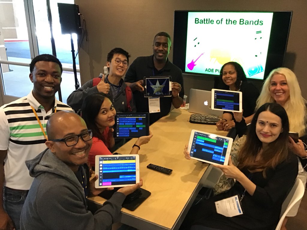 jlmarshall2010's tweet image. Hanging out with amazing ADEs at ADE Playground Battle of the Bands!
@DrLacy @a_p_johnson  #ADE2018 #EveryoneCanCeate #AppleADEChat