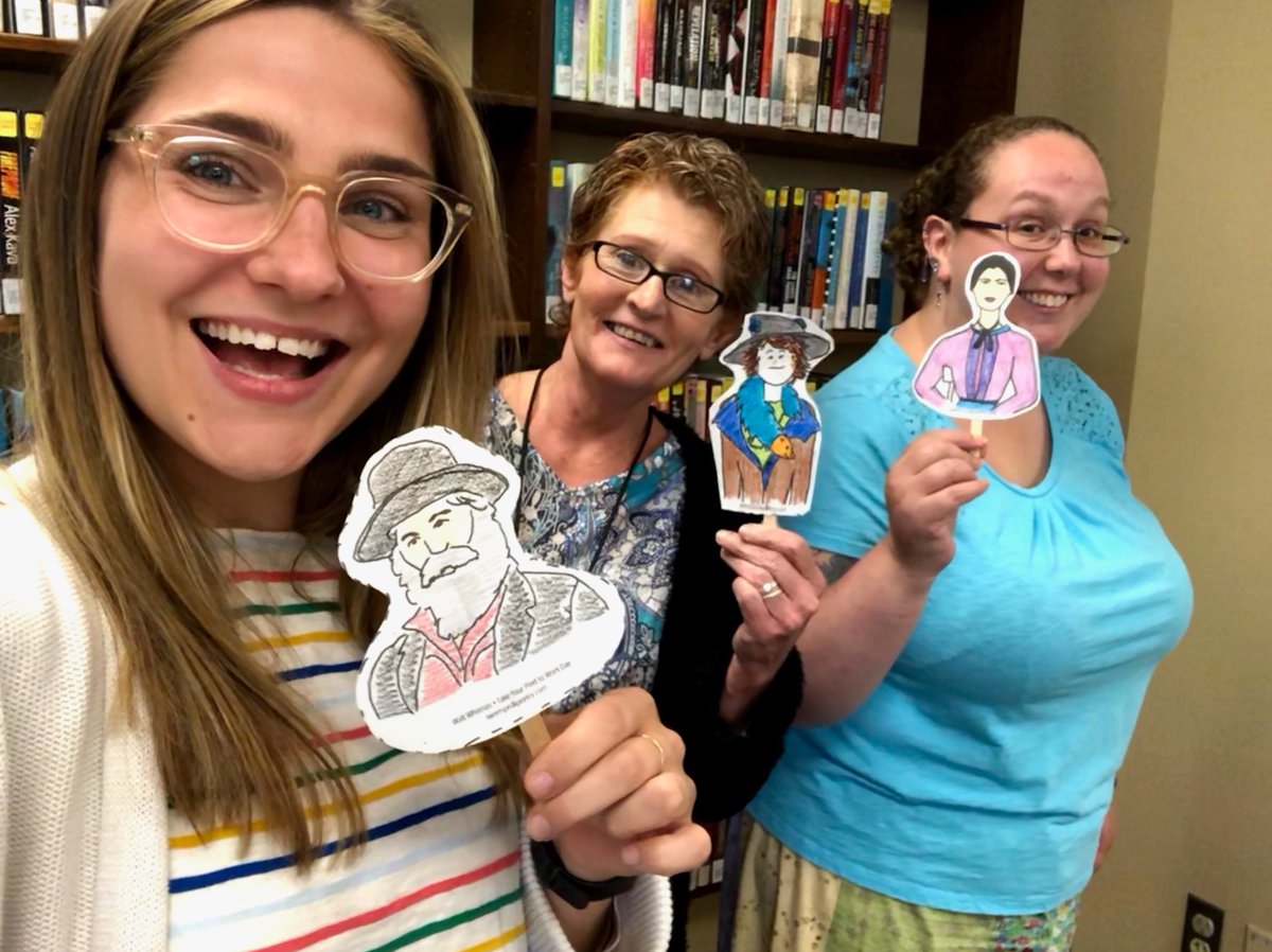 crafton_library's tweet image. Thank you to ⁦@BrickPoetry⁩ for dropping off Walt, Sara, and Emily so that we could participate in #PoetToWork day @ Crafton Public Library!!! Pick up your own poet NOW until tomorrow!!!