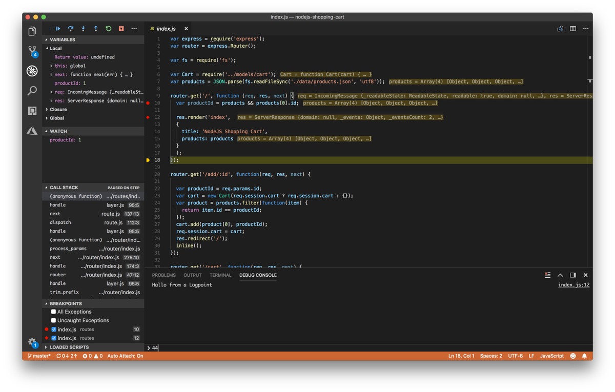 VisualStudio's tweet image. Now in #VisualStudio @Code -- Introducing Logpoints &amp;amp; auto-attach to make debugging easier &amp;amp; more simple to use. See what's new: msft.social/DQwYLb
