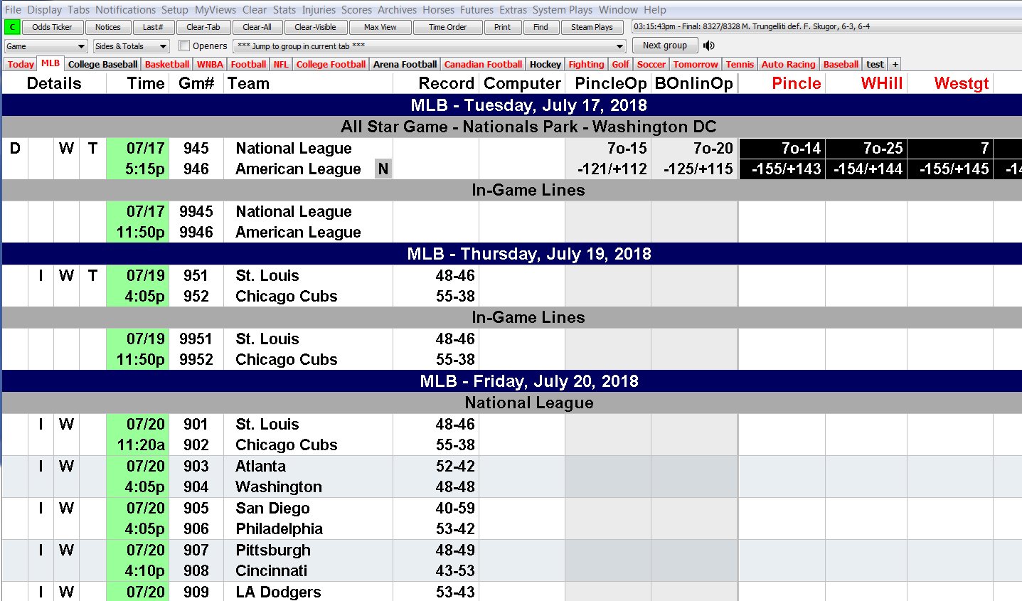 on Twitter "All your live betting odds and sports injury