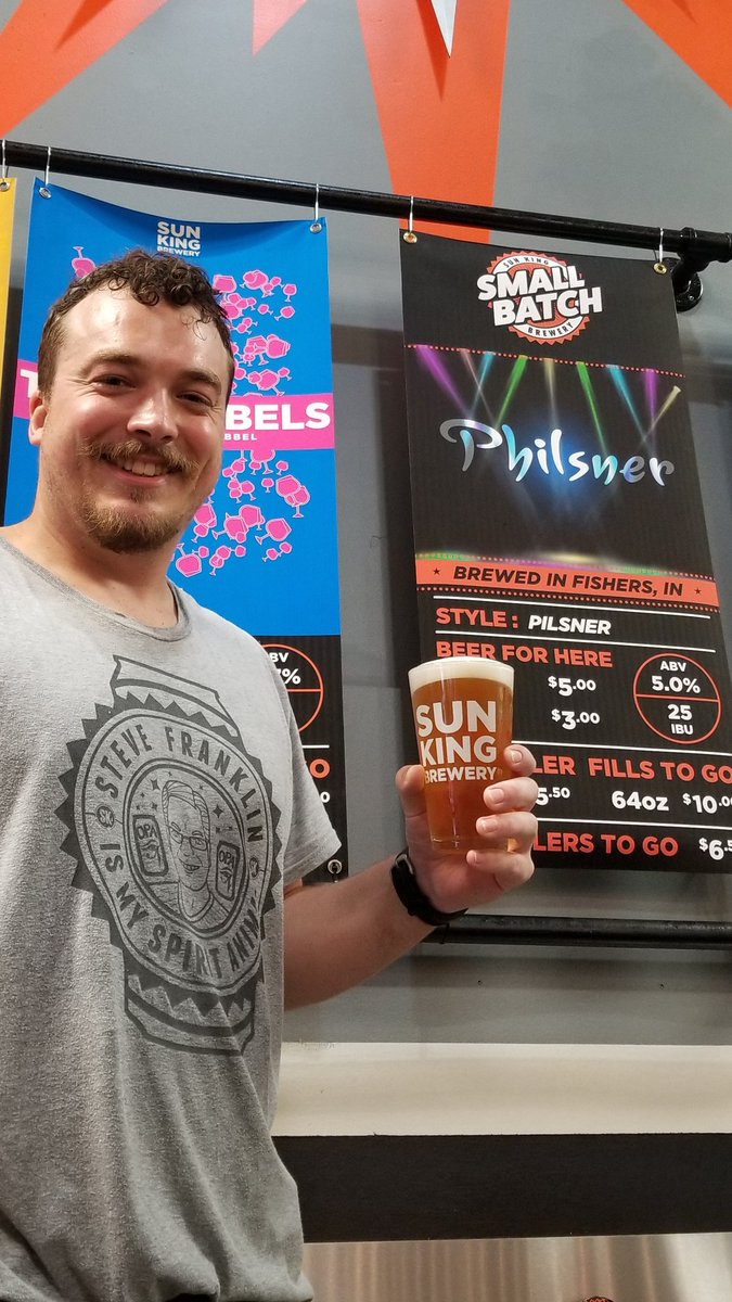 PhilthyG's tweet photo. Pretty fucking proud of my first recipe... scope the poster! @jeffersonwaful @umphreysmcgee #CraftBeer #Indy @SunKingBrewing #Philsner https://t.co/2qYUtvYpjt