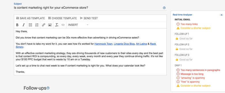 sujanpatel's tweet image. . @mailshakeapp just launched an email analyzer. Get feedback in real time as you&apos;re writing your email sequence. We created this tool based on 300+ campaign reviews I personally did for customers over the last 6 months #dothingsthatdontscale