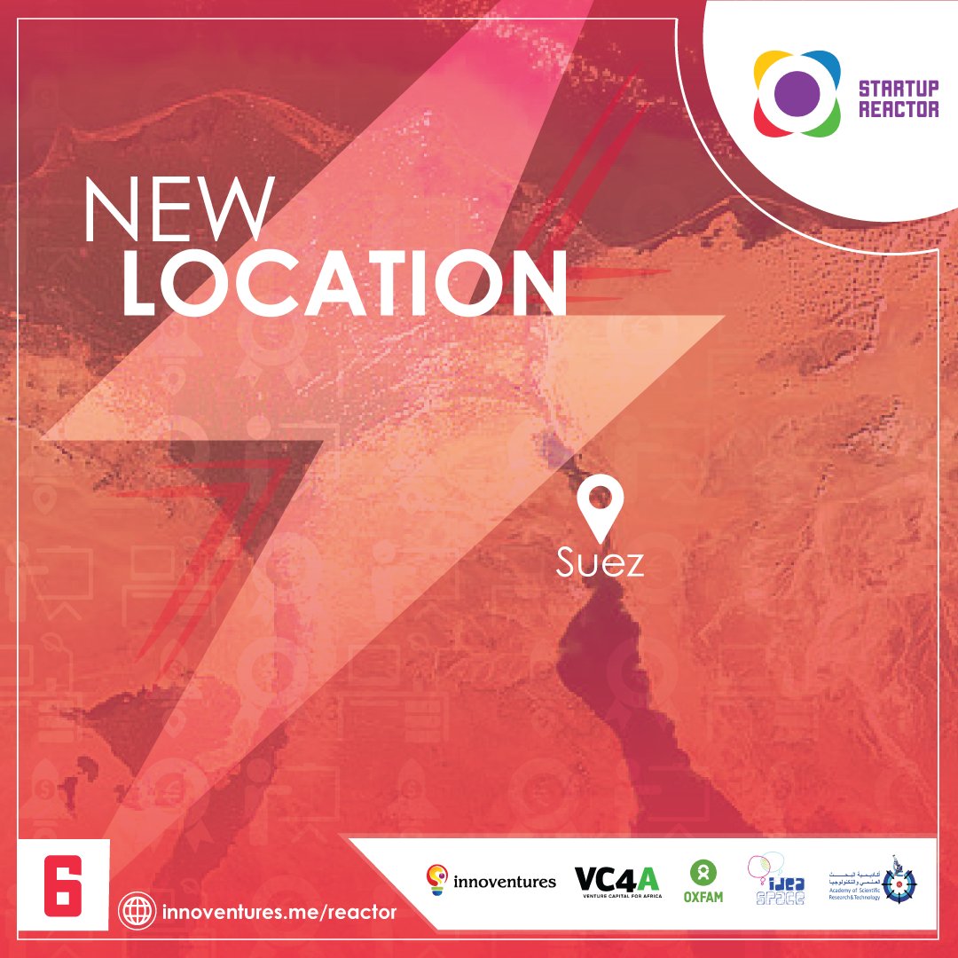 VC4A_Africa's tweet photo. Startup Reactor #6 in #Suez is still open for applicants. If you are based in Suez or nearby the city, you might have a chance to win €10.000 cash prize, mentorship, support services and many more. Apply before July 24: https://t.co/22035KnORY https://t.co/GwxAI3ylym