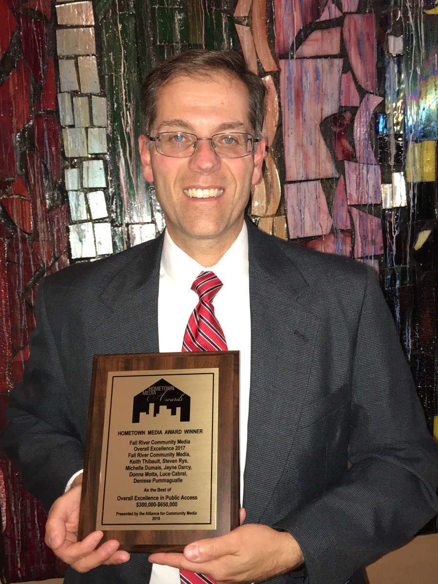 Congratulations to <a href="/FRCMedia/">FRCMedia</a>! Earlier this month, Fall River Community Media received The Alliance for Community Media's (@alliancececm) top national honor, the Overall Excellence Award, for the second time in the past ten years. #welldeserved