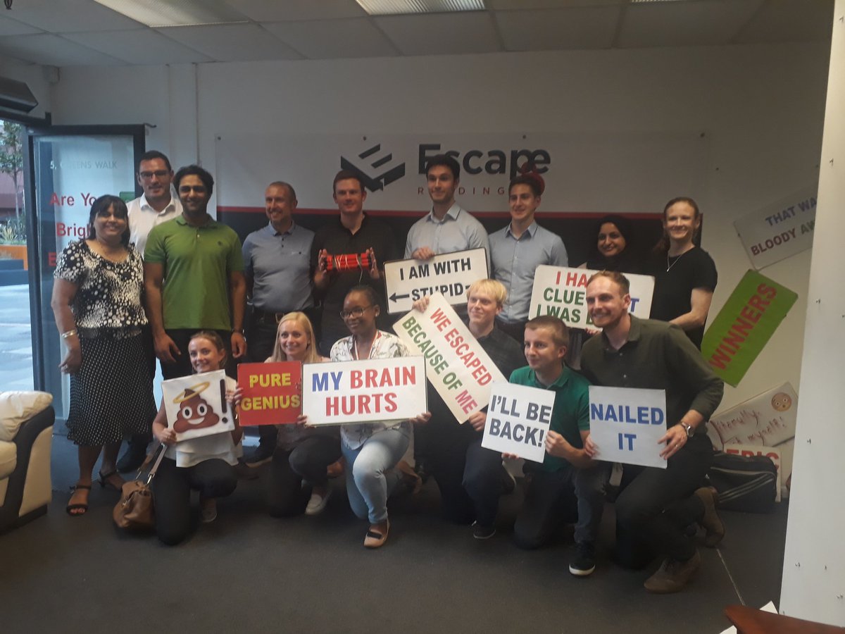 EscapeReading's tweet photo. The gang from @PepsiCo came down and put in a sterling effort! Very impressive work!! #escaperoom #escapeevent #EscapeReading #Immersive #ImmersiveEvent #TeamBuilding #TeamGame https://t.co/uII7Rb7uSY