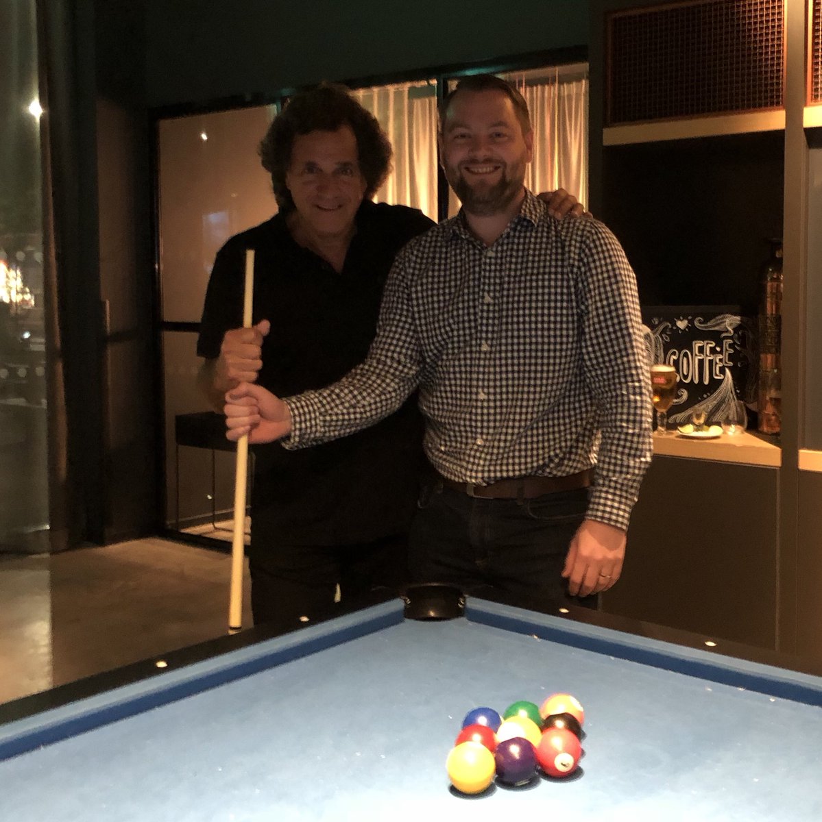 jamestrumper's tweet photo. Just shooting some 9 ball in London with this years @CEDIA Lifetime Achievement Award winner! https://t.co/6gAhRiyzsY