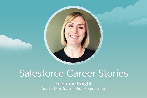 robholliday's tweet image. Looking to transform your career? Learn how Solution Engineering Director Lee-anne Knight found her purpose at Salesforce, and why she calls it โhomeโ. #SalesforceCareers #SolutionEngineer @LKnight66 sforce.co/2Ll2f0p