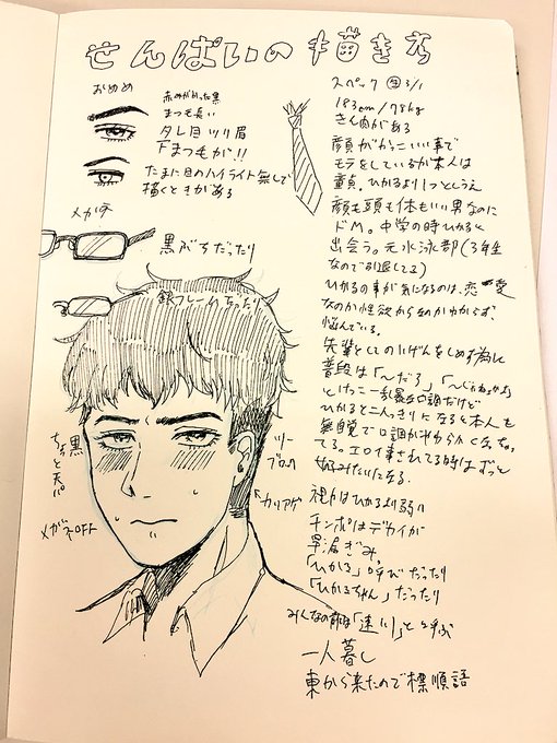 先輩(狩屋隼人くん)の描き方 