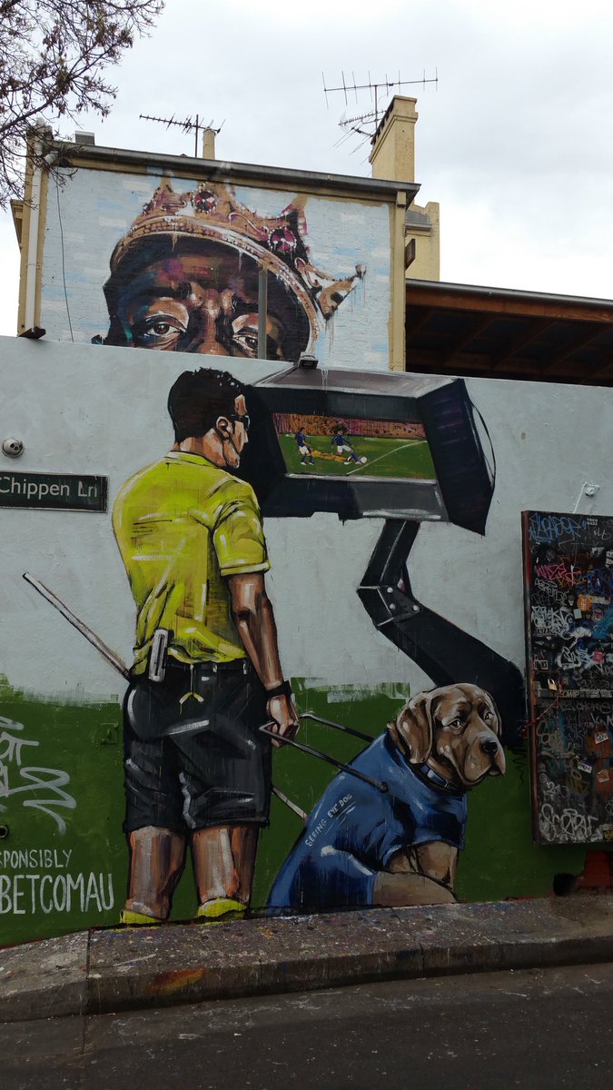 NickStoll's tweet photo. Griezmann's VAR penalty immortalized in inner Sydney https://t.co/LR3dwJvI61
