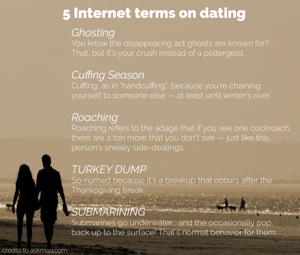 AsinKevinMovie's tweet photo. For those who are active in the online dating game, here are 5 terms on dating that you should definitely know! Since you know what ghosting is now, please do not ghost on someone. Just let them know, nicely.
#asinkevinmovie #summermoore https://t.co/fUYfurdWE1