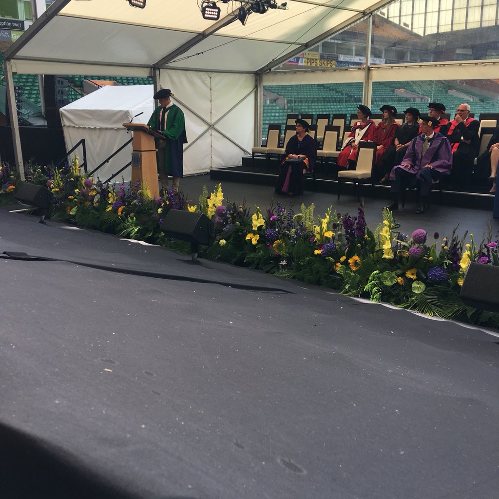 Fantastic to be at the <a href="/uniofeastanglia/">UEA</a> #Graduations today <a href="/NorwichCityFC/">Norwich City FC</a> - so much talent and potential in one place - and huge congratulations to <a href="/JacynHeavens/">Jacyn Heavens</a> of <a href="/EposNow/">Epos Now</a> on the Honorary Doctorate and brilliantly rousing speech 🎓🙌