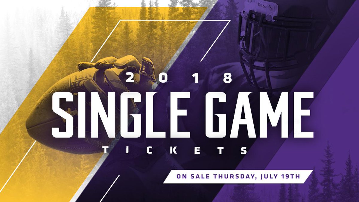 A limited number of 2018 #Vikings single-game tickets will go on sale tomorrow morning.  🎟️: mnvkn.gs/eG2BA2 https://t.co/n87VJLWmIh