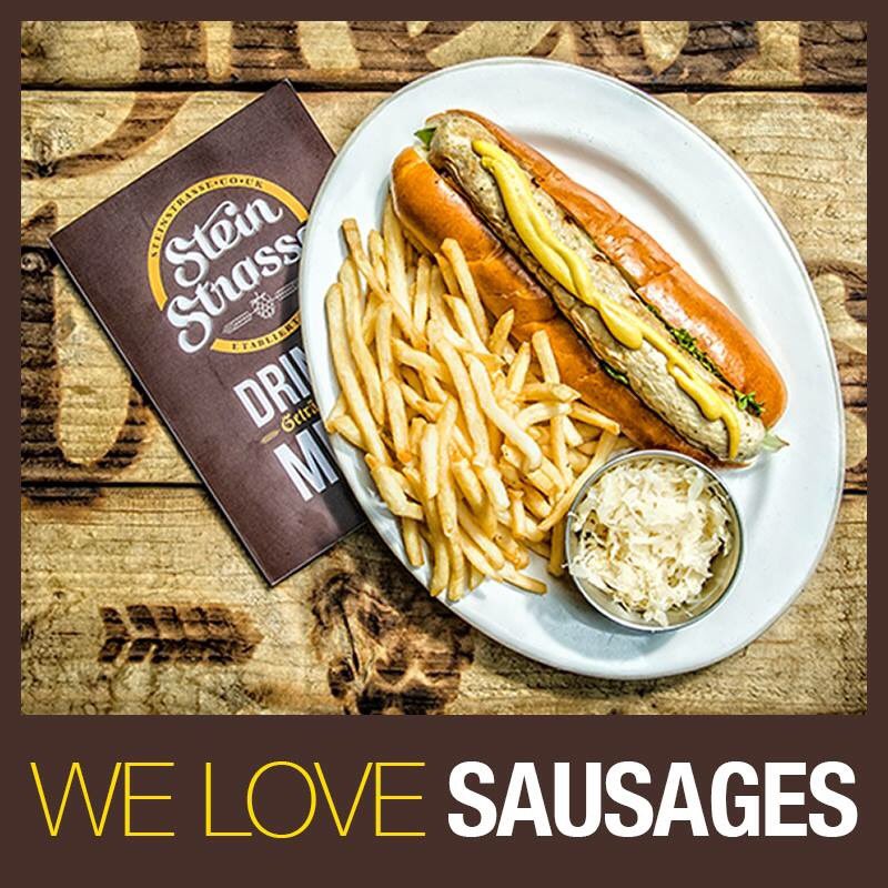 SteinDerby's tweet photo. THIS IS NOT JUST A SAUSAGE‼️ This is one of our Gourmet Dogs 😍

They're made with the best ingredients, served on a hand baked brioche bun, alongside sauerkraut &amp; skinny fritz!
Try one this weekend at Stein Strasse. 
Book a table now https://t.co/17cQsyDZSB
#sausages #realfood https://t.co/17QV5h2IrF