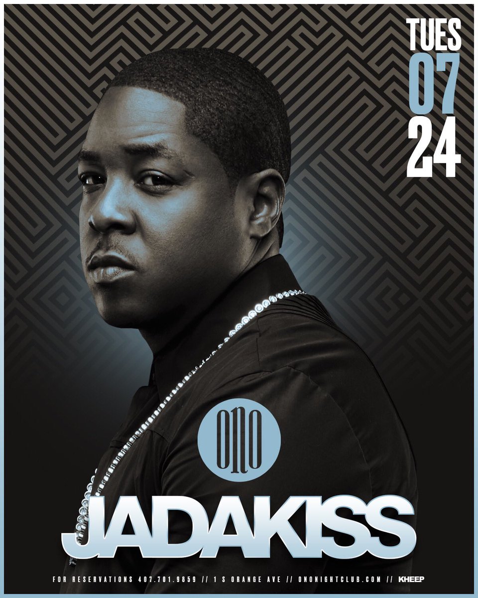 Ono_Promotions's tweet photo. 🚨 Attention Orlando 🚨
Tuesday July 24th 2018 
@KheepOrlando presents 
Jadakiss @therealkiss LIVE @ononightclub 
Tickets: https://t.co/oMHwlnahdA 
Tables are going fast 💨 
Come party with @the_ono_angels and the sexiest staff! 
For VIP: 407.701.9859 https://t.co/f0xaaceUtA