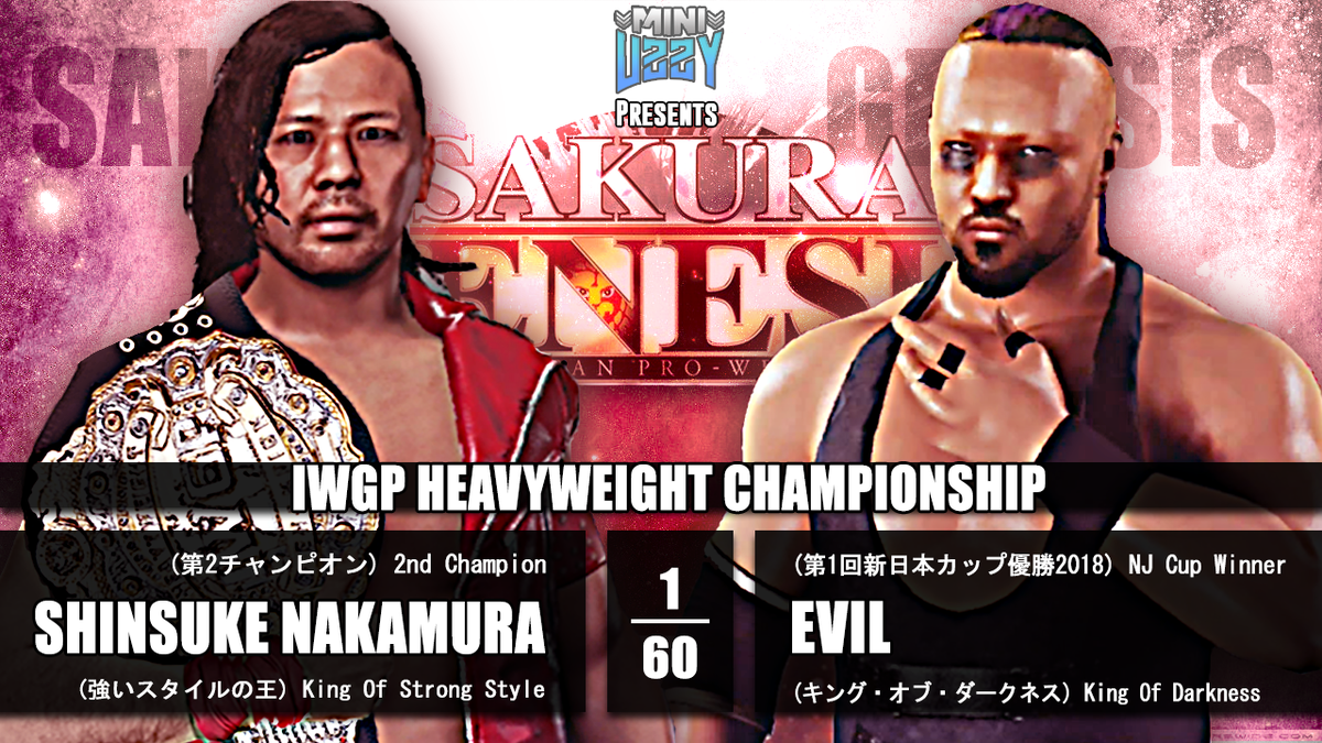 uzxy1_'s tweet photo. First Confirmed Match for Sakura Genesis (#MiniUzzy WWE 2K18 Universe Mode) https://t.co/PRQMeoqcIc