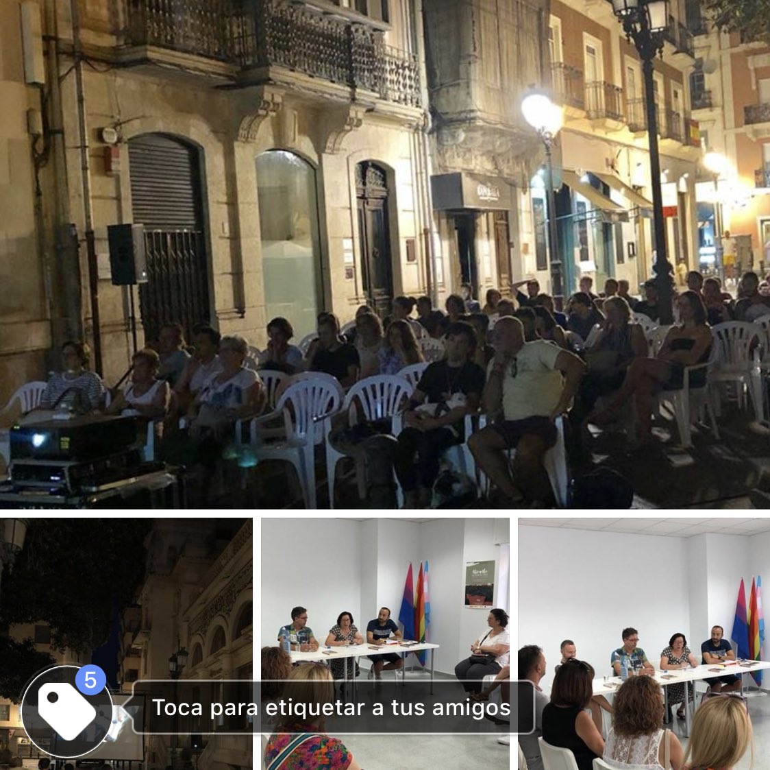 diversitat's tweet photo. Las actividades del #OrgullAlacant18 llenan las plazas y las calles, desde la divulgación, la formación y la sensibilización. Gracias a @DiversitatJove por el Cinema al Carrer  y al grupo de cultura por la realización del Club de Lectura. Repetiremos durante todo el año! https://t.co/tuWY4UrEtH