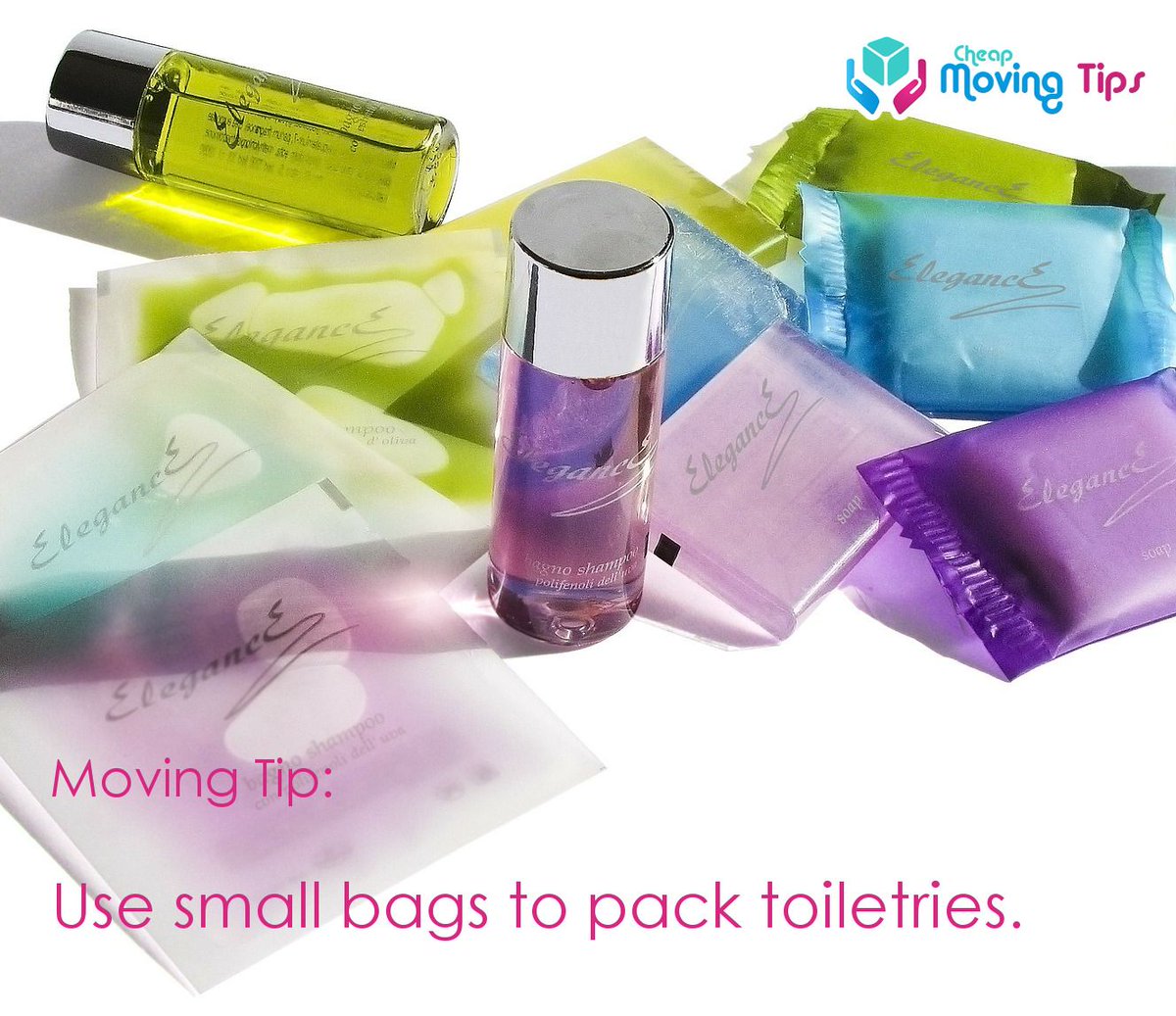 cheapmovingtips's tweet image. #ExpertMovingTips: Put toiletries in small bags to avoid spillage.